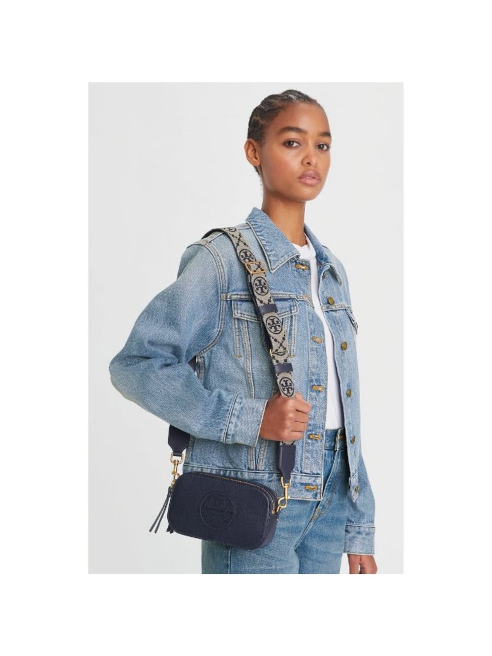 Tory Burch Miller Mini Crossbody Bag Navy OS
